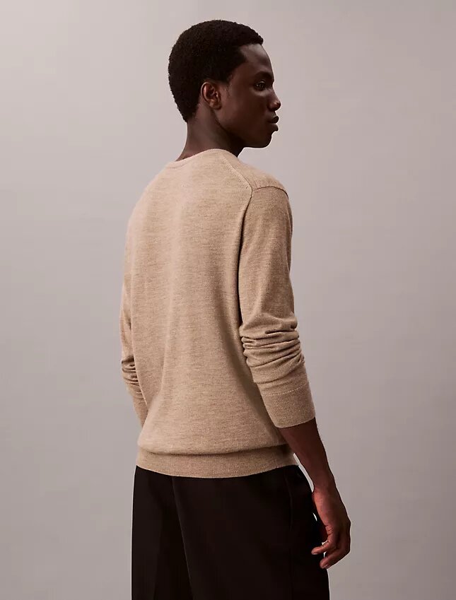 Pullover mit Rundhalsausschnitt aus extrafeiner Merinomischung Pullover mit Rundhalsausschnitt aus extrafeiner Merinomischung