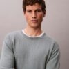 Pullover mit Rundhalsausschnitt aus Leinenmischung