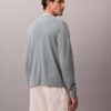 Pullover mit Rundhalsausschnitt aus Leinenmischung