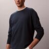 Pullover mit Rundhalsausschnitt aus Leinenmischung