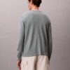 Pullover mit Rundhalsausschnitt aus Leinenmischung