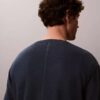Pullover mit Rundhalsausschnitt aus Leinenmischung