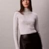 Pullover mit Stehkragen aus Viskosemischung Pullover mit Stehkragen aus Viskosemischung