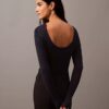 Pullover mit U-Ausschnitt und Rippstrick