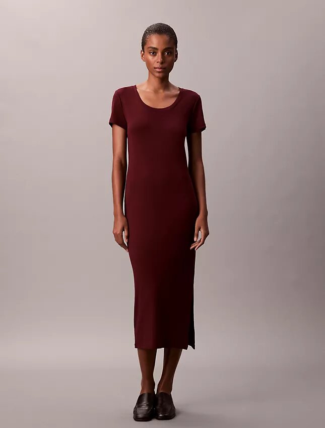 Raffiniertes Midi-Kleid aus Baumwolle Raffiniertes Midi-Kleid aus Baumwolle
