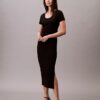 Raffiniertes Midi-Kleid aus Baumwolle