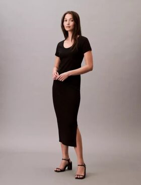 Raffiniertes Midi-Kleid aus Baumwolle