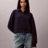 Relaxed CK One Polo Sweatshirt Relaxed CK One Polo Sweatshirt