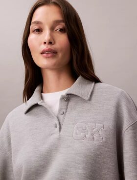 Relaxed CK One Polo Sweatshirt