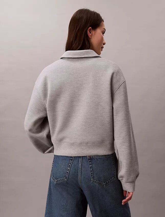 Relaxed CK One Polo Sweatshirt Relaxed CK One Polo Sweatshirt