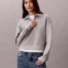 Relaxed CK One Polo Sweatshirt Relaxed CK One Polo Sweatshirt