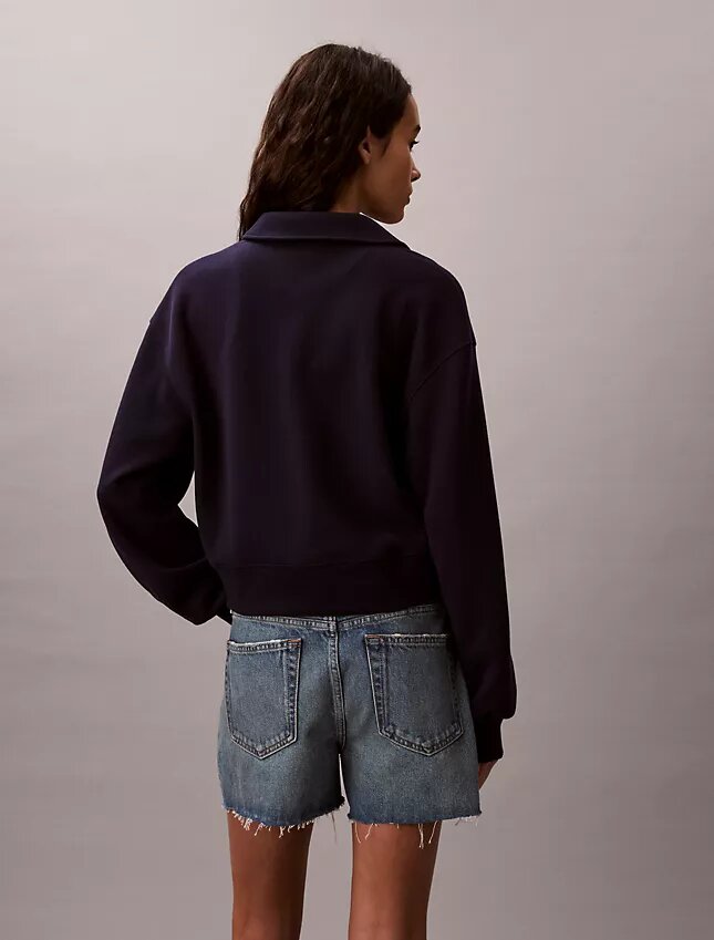 Relaxed CK One Polo Sweatshirt Relaxed CK One Polo Sweatshirt