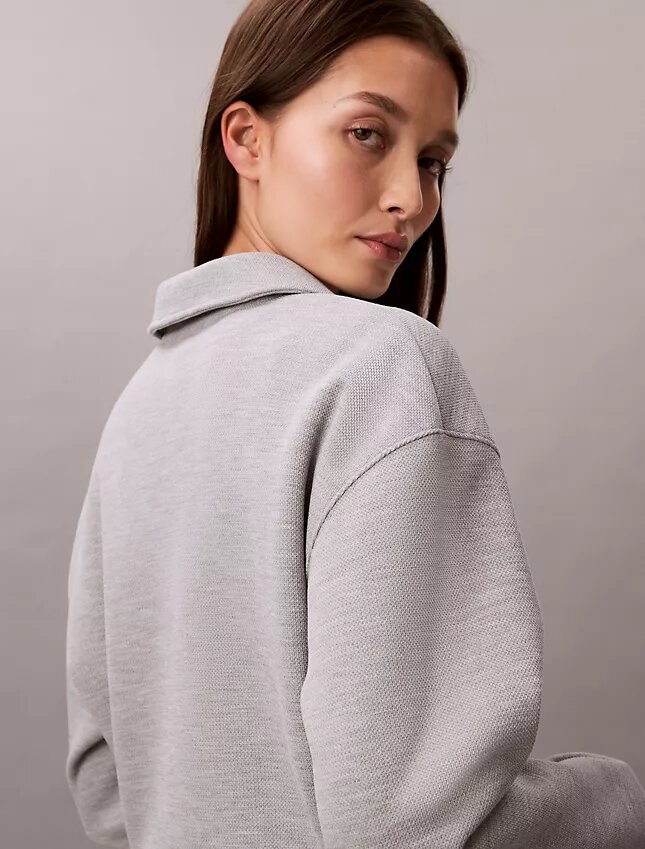 Relaxed CK One Polo Sweatshirt Relaxed CK One Polo Sweatshirt