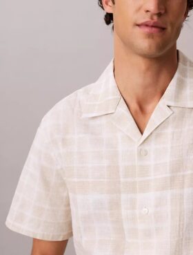 Relaxed-Fit-Hemd aus Leinenmischung mit Karomuster Relaxed-Fit-Hemd aus Leinenmischung mit Karomuster