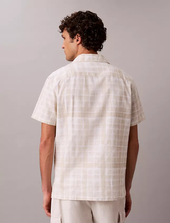Relaxed-Fit-Hemd aus Leinenmischung mit Karomuster Relaxed-Fit-Hemd aus Leinenmischung mit Karomuster