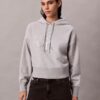 Relaxed-Hoodie mit Pailletten-Monogramm aus Fleece