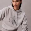 Relaxed-Hoodie mit Pailletten-Monogramm aus Fleece