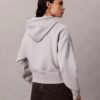 Relaxed-Hoodie mit Pailletten-Monogramm aus Fleece