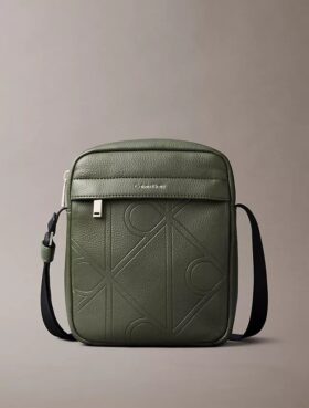 Reporter-Tasche mit durchgängigem geprägten Emblem-Logo