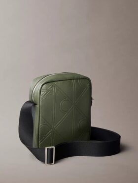 Reporter-Tasche mit durchgängigem geprägten Emblem-Logo