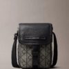 Reporter-Tasche mit Emblem-Jacquard
