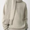 Rex-Kaschmir-Pullover mit Ärmelschal
