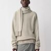 Rex-Kaschmir-Pullover mit Ärmelschal