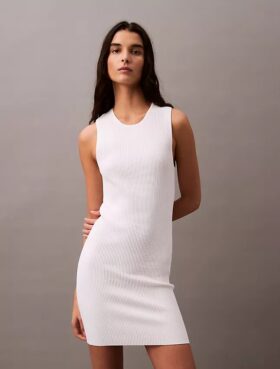 Ripp-Minikleid ohne Ärmel
