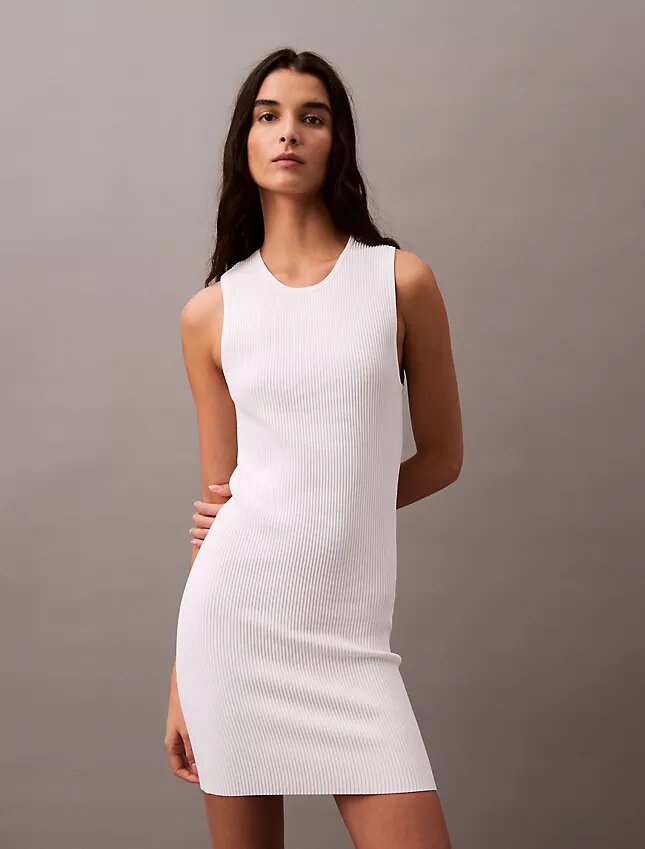 Ripp-Minikleid ohne Ärmel Ripp-Minikleid ohne Ärmel
