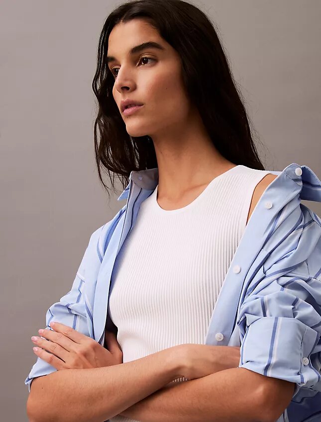 Ripp-Minikleid ohne Ärmel Ripp-Minikleid ohne Ärmel