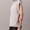 Ripp-Pullover mit lockerer Passform und ohne Ärmel