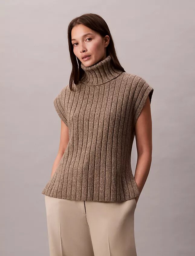 Ripp-Pullover ohne Ärmel Ripp-Pullover ohne Ärmel