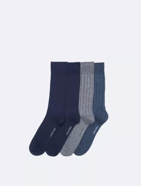 Rippen-Logo 4er-Pack Socken