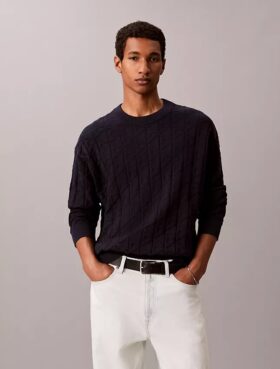 Ripppullover mit durchgehendem Emblem-Logo Ripppullover mit durchgehendem Emblem-Logo