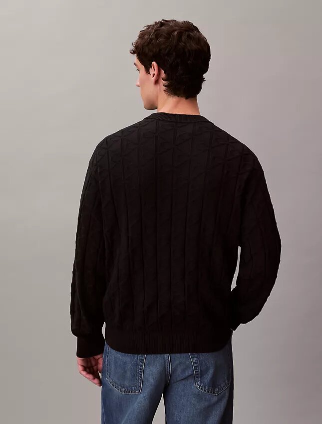 Ripppullover mit durchgehendem Emblem-Logo Ripppullover mit durchgehendem Emblem-Logo