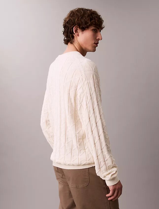 Ripppullover mit durchgehendem Emblem-Logo Ripppullover mit durchgehendem Emblem-Logo