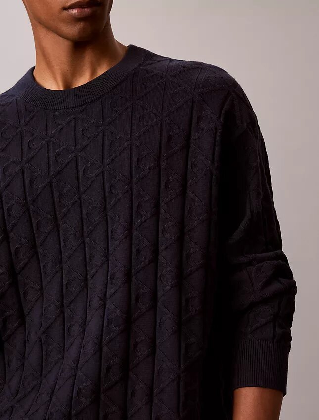 Ripppullover mit durchgehendem Emblem-Logo Ripppullover mit durchgehendem Emblem-Logo