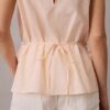 Ärmellose Bluse aus Baumwollpopeline Ärmellose Bluse aus Baumwollpopeline