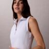 Ärmelloses Kleid aus French Terry mit 1/4-Reißverschluss Ärmelloses Kleid aus French Terry mit 1/4-Reißverschluss
