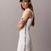 Ärmelloses Kleid aus French Terry mit 1/4-Reißverschluss Ärmelloses Kleid aus French Terry mit 1/4-Reißverschluss