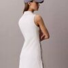 Ärmelloses Kleid aus French Terry mit 1/4-Reißverschluss Ärmelloses Kleid aus French Terry mit 1/4-Reißverschluss