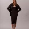 Ärmelloses Kleid mit Colour-Block-Besatz