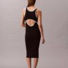 Ärmelloses Kleid mit Colour-Block-Besatz