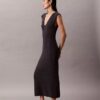 Ärmelloses Midi-Strickkleid