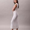 Ärmelloses Midi-Strickkleid