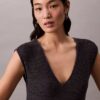 Ärmelloses Midi-Strickkleid