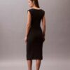 Ärmelloses Midi-Strickkleid