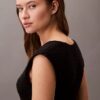 Ärmelloses Midi-Strickkleid