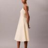 Ärmelloses Midikleid aus Baumwollpopeline Ärmelloses Midikleid aus Baumwollpopeline