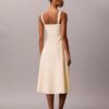 Ärmelloses Midikleid aus Baumwollpopeline Ärmelloses Midikleid aus Baumwollpopeline